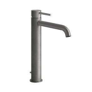 Immagine di Gessi 316 FLESSA miscelatore lavabo H.30 cm, con scarico e flessibili di collegamento, finitura steel brushed  54003#239