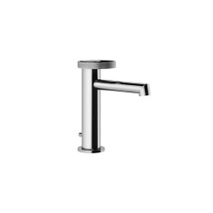 Immagine di Gessi ANELLO miscelatore lavabo H.17 cm con scarico con flessibili di collegamento, finitura cromo 63301#031
