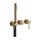 Gessi 316 BATH miscelatore per doccia a parete, 2 uscite, con deviatore, presa acqua e supporto doccetta, senza corpo incasso, finitura warm bronze brushed PVD 54039#726