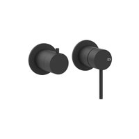 Immagine di Gessi 316 parte esterna miscelatore doccia a parete 2 vie, senza corpo incasso, finitura Matte Black 54077#299