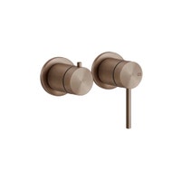 Immagine di Gessi 316 parte esterna miscelatore doccia a parete 2 vie, senza corpo incasso, finitura copper brushed PVD 54077#708