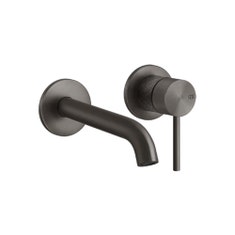 Immagine di Gessi 316 INTRECCIO miscelatore lavabo, a parete, senza scarico e senza corpo incasso, finitura black metal brushed PVD 54183#707