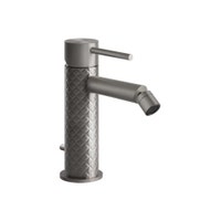 Immagine di Gessi 316 INTRECCIO miscelatore bidet con scarico e flessibili di collegamento, finitura steel brushed 54107#239