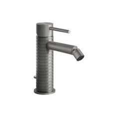 Immagine di Gessi 316 MECCANICA miscelatore bidet, con scarico e flessibili di collegamento, finitura steel brushed 54207#239
