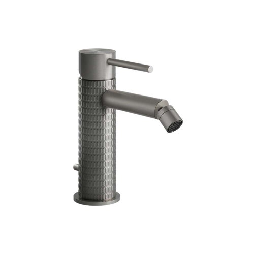 Immagine di Gessi 316 MECCANICA miscelatore bidet, con scarico e flessibili di collegamento, finitura steel brushed 54207#239