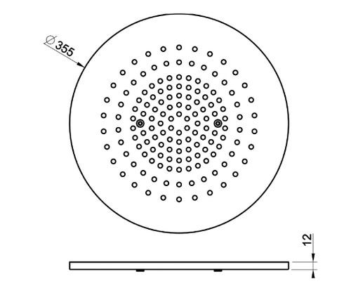 Immagine di Gessi WELLNESS cover estetica per soffione Ø350 con funzione PIOGGIA, finitura mirror steel 57018#238