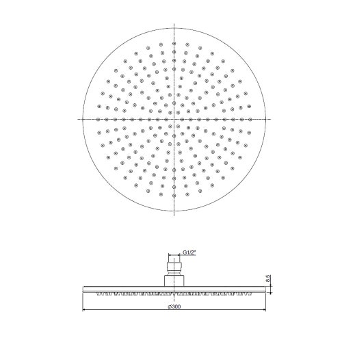 Immagine di Rubinetteria Paffoni MASTER KING soffione anticalcare tondo, Ø 30 cm, finitura nero opaco ZSOF079NO