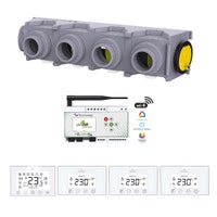 Immagine di Tecnosystemi PROAIR PACK RF AMBRA 4 con plenum EOLO, centralina Polaris 5X e 3 cronotermostati mini + 1 cronotermostato  DISCOVERY 3X GAD400368