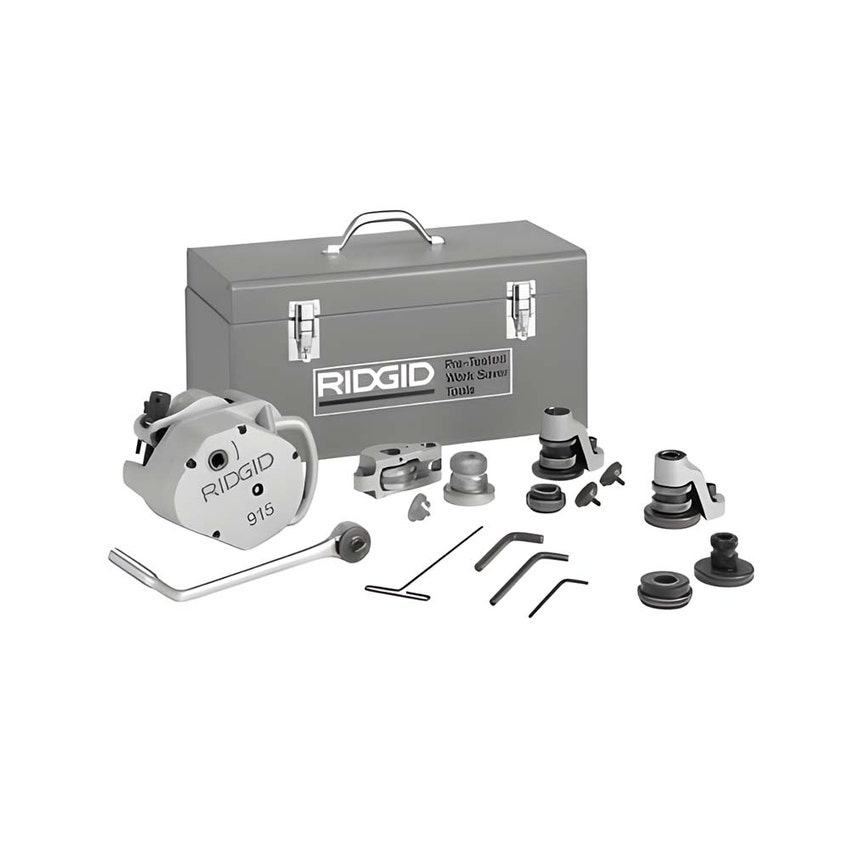 Immagine di Ridgid 915 Scanalatrice a rulli manuale 1" - 1/4" - 6" per 300 Compact / 1233 e set di rulli per 8" - 12" 88232+92442