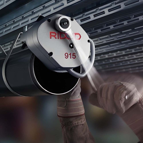 Immagine di Ridgid 915 Scanalatrice a rulli manuale 1" - 1/4" - 6" per 300 Compact / 1233 e set di rulli per 8" - 12" 88232+92442