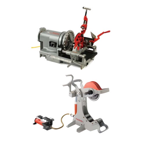 Immagine di Ridgid 760 FXP filettatrice 12-R 1/2" - 2" e 258 Tagliatubi 21/2" - 8" 71993+50767