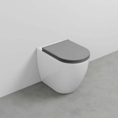 Immagine di Cielo SMILE PRO 53 vaso a terra, scarico parete trasformabile a terra con curva tecnica, senza sedile, colore bianco finitura lucido SMVAKP