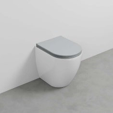 Immagine di Cielo SMILE PRO MINI 48 vaso a terra, scarico parete trasformabile a terra con curva tecnica, senza sedile, colore bianco finitura lucido SMVARKP