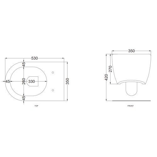 Immagine di Cielo SMILE 53 vaso sospeso, senza brida, senza sedile, colore bianco finitura lucido SMVSNWK