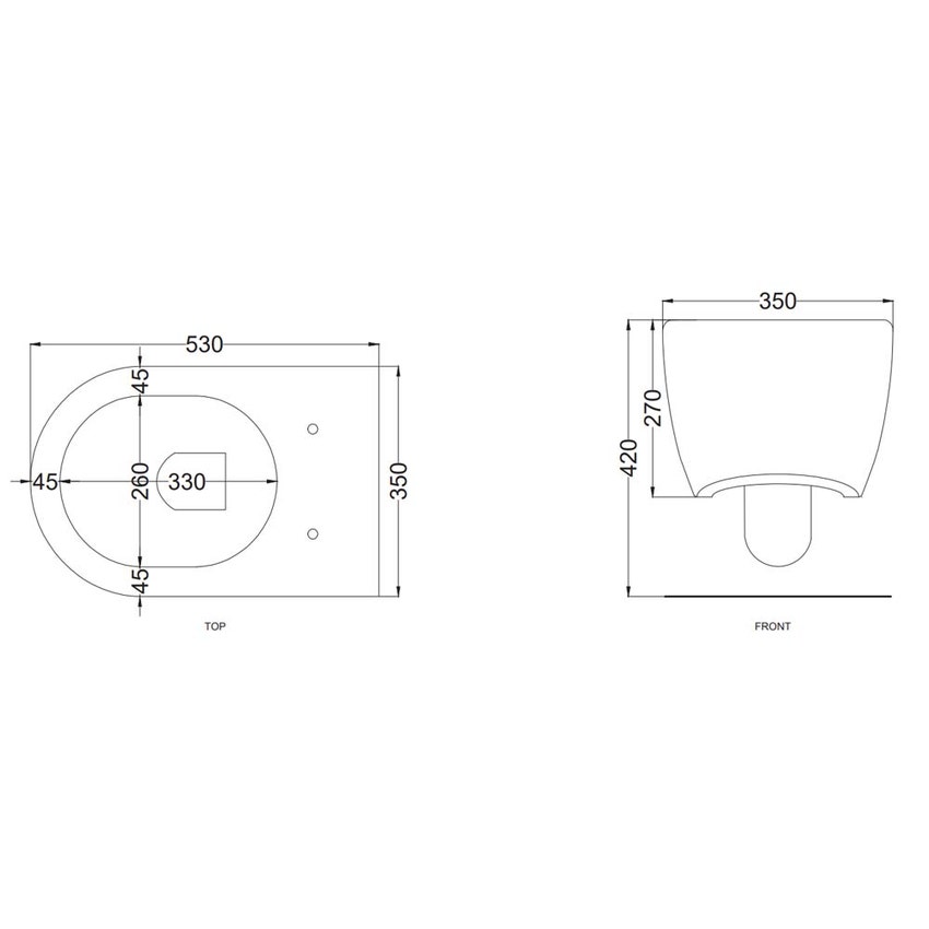 Immagine di Cielo SMILE 53 vaso sospeso, senza brida, senza sedile, colore bianco finitura lucido SMVSNWK