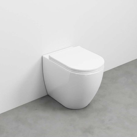 Immagine di Cielo SMILE 53 vaso a terra, scarico parete trasformabile a terra con curva tecnica, senza brida, senza sedile, colore bianco finitura lucido SMVASK