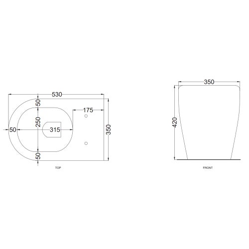 Immagine di Cielo SMILE 53 vaso a terra bifunzionale, con scarico traslato, senza sedile, colore bianco finitura lucido SMVASTR