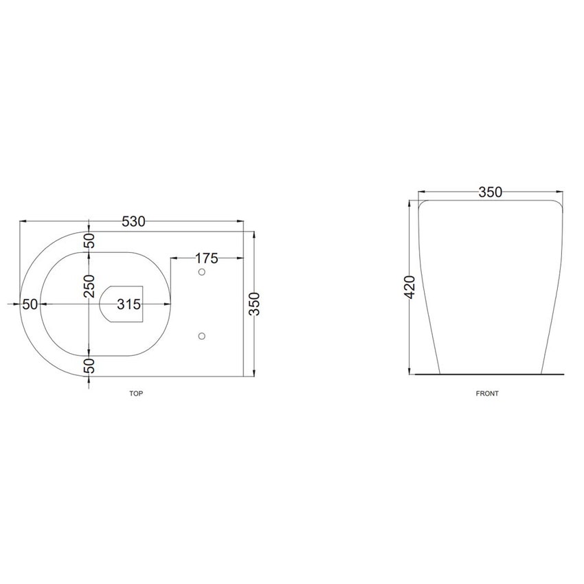 Immagine di Cielo SMILE 53 vaso a terra bifunzionale, con scarico traslato, senza sedile, colore bianco finitura lucido SMVASTR