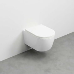 Immagine di Cielo SMILE MINI 48 vaso sospeso, senza brida, senza sedile, colore bianco finitura lucido SMVSRK