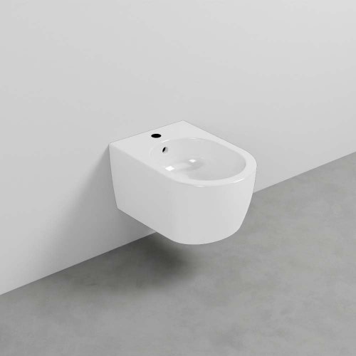 Immagine di Cielo SMILE PRO MINI 48 bidet sospeso monoforo, colore bianco finitura lucido SMBSRP