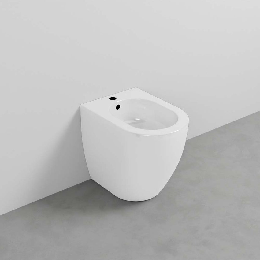 Immagine di Cielo SMILE PRO MINI 48 bidet a terra monoforo, colore bianco finitura lucido SMBIRP
