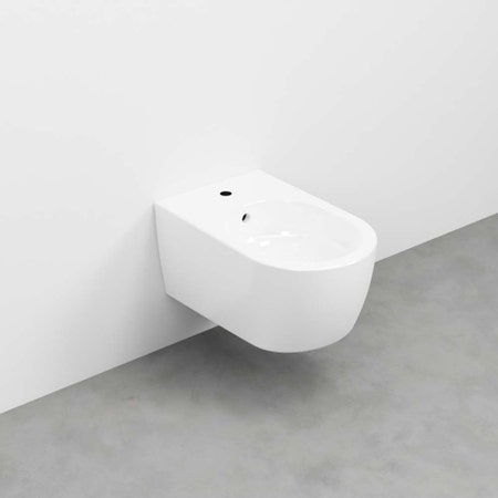Immagine di Cielo SMILE 53 bidet sospeso monoforo, colore bianco finitura lucido SMBSNW