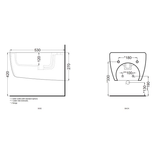 Immagine di Cielo SMILE 53 bidet sospeso monoforo, colore bianco finitura lucido SMBSNW