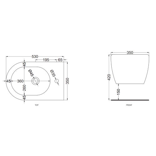 Immagine di Cielo SMILE 53 bidet sospeso monoforo, colore bianco finitura lucido SMBSNW
