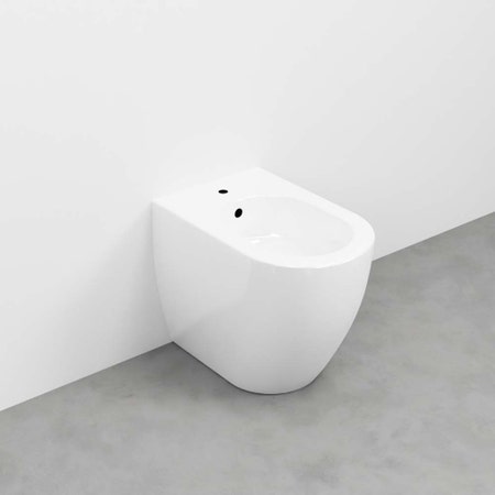Immagine di Cielo SMILE 53 bidet a terra monoforo, colore bianco finitura lucido SMBID