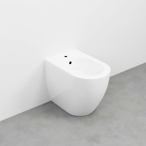 Immagine di Cielo SMILE 53 bidet a terra monoforo, colore bianco finitura lucido SMBID