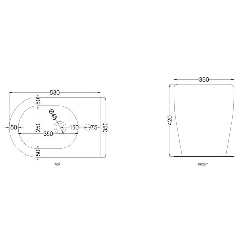 Immagine di Cielo SMILE 53 bidet a terra monoforo, colore bianco finitura lucido SMBID