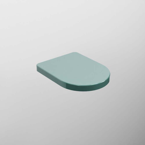 Immagine di Cielo SMILE MINI 48 set sanitari a terra, vaso con scarico a terra, coprivaso in termoindurente frizionato, e bidet monoforo, colore smeraldo finitura lucido SMVASRSM+CPVSMFSM+SMBIDRSM