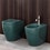 Immagine di Cielo SMILE MINI 48 set sanitari a terra, vaso con scarico a terra, coprivaso in termoindurente frizionato, e bidet monoforo, colore smeraldo finitura lucido SMVASRSM+CPVSMFSM+SMBIDRSM
