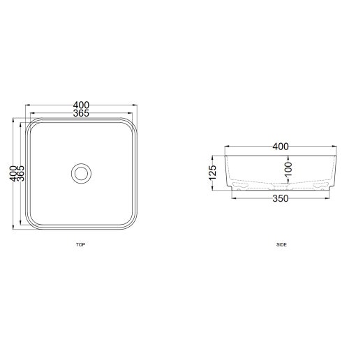 Immagine di Cielo SHUI COMFORT lavabo quadrato H 12,5 x 40 x 40 cm, da appoggio, colore polvere finitura opaco SHCOLAQ40PL