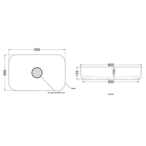 Immagine di Cielo SHUI COMFORT lavabo rettangolare H 12,5 x 60 x 40 cm, da appoggio, colore oltremare finitura lucido SHCOLAR60OL