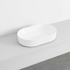Immagine di Cielo SHUI COMFORT lavabo ovale H 12.5 x 60 x 38 cm, da appoggio, colore bianco finitura lucido SHCOLAO60