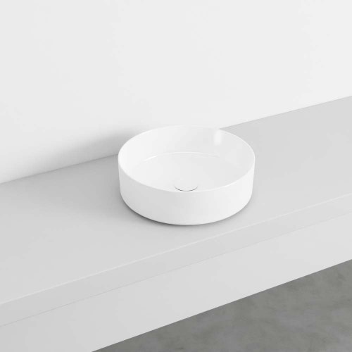 Immagine di Cielo SHUI COMFORT lavabo tondo H 12,5 x 40 x 40 cm, da appoggio, colore bianco finitura lucido SHCOLAT40