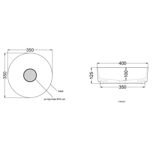 Immagine di Cielo SHUI COMFORT lavabo tondo H 12,5 x 40 x 40 cm, da appoggio, colore lino finitura opaco SHCOLAT40LN