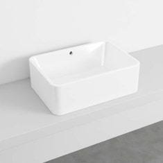 Immagine di Cielo SHUI COMFORT lavabo rettangolare H 20 x 60 x 42 cm, da appoggio, colore bianco finitura lucido SHLAA6020