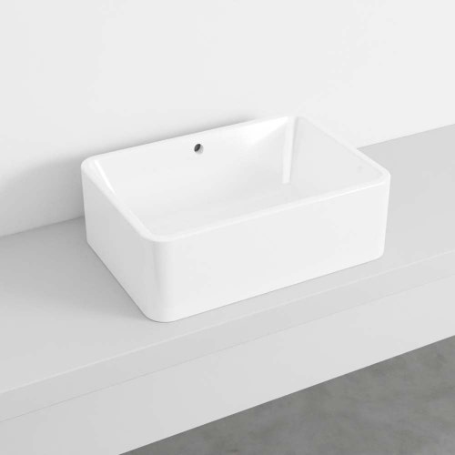 Immagine di Cielo SHUI COMFORT lavabo rettangolare H 20 x 60 x 42 cm, da appoggio, colore bianco finitura lucido SHLAA6020
