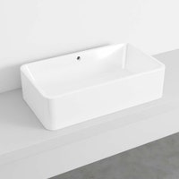 Immagine di Cielo SHUI COMFORT lavabo rettangolare H 20 x 75 x 42 cm, da appoggio, colore bianco finitura lucido SHLAA7520