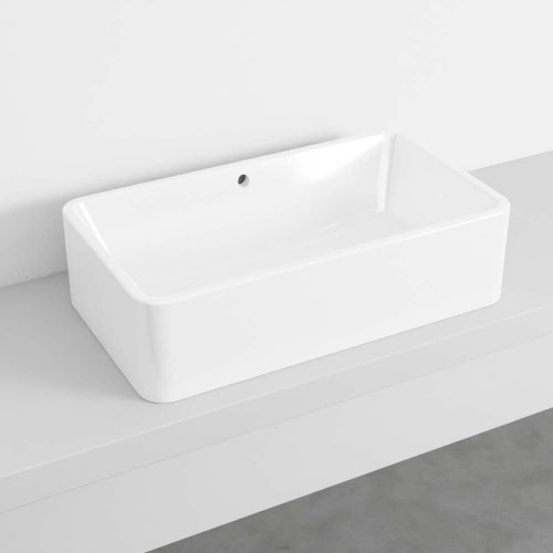 Immagine di Cielo SHUI COMFORT lavabo rettangolare H 20 x 75 x 42 cm, da appoggio, colore bianco finitura lucido SHLAA7520
