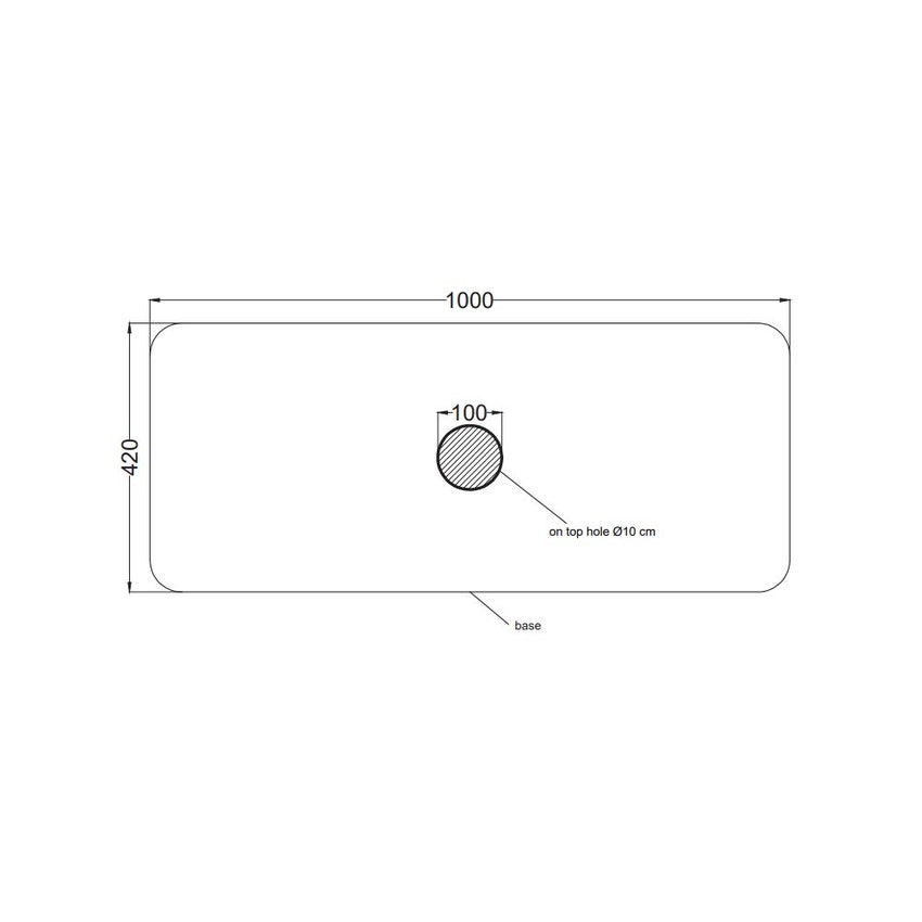 Immagine di Cielo SHUI COMFORT lavabo rettangolare H 20 x 100 x 42 cm, da appoggio, colore bianco finitura lucido SHLAA10020