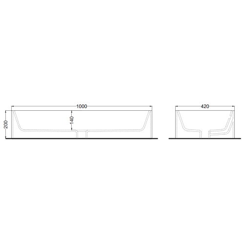 Immagine di Cielo SHUI COMFORT lavabo rettangolare H 20 x 100 x 42 cm, da appoggio, colore bianco finitura lucido SHLAA10020