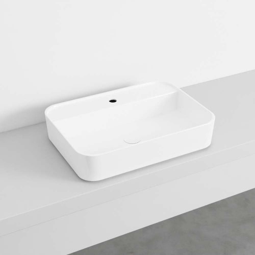 Immagine di Cielo SHUI COMFORT lavabo rettangolare monoforo, colore bianco finitura lucido SHCOLARF