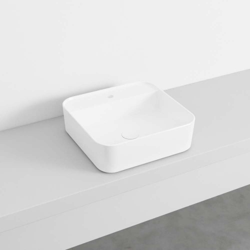 Immagine di Cielo SHUI COMFORT lavabo quadrato monoforo, colore bianco finitura lucido SHCOLAQF