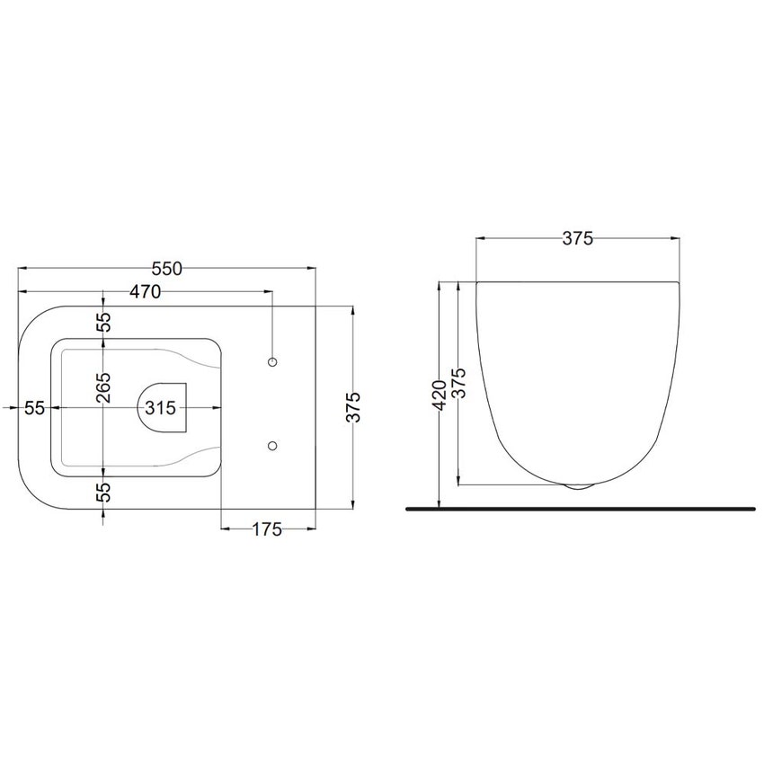 Immagine di Cielo SHUI COMFORT vaso sospeso, senza brida, senza sedile, colore bianco finitura lucido SHCOVSK