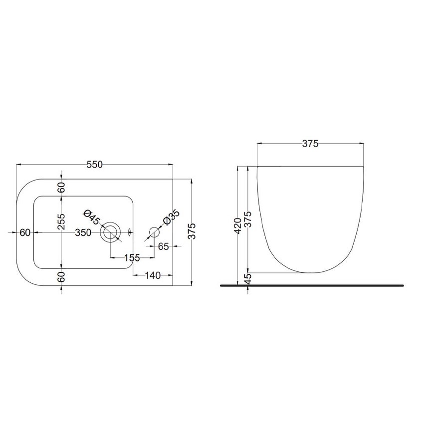 Immagine di Cielo SHUI COMFORT set sanitari sospesi, vaso senza brida con sedile e bidet monoforo, colore bianco finitura lucido SHCOVSK+CPVSHCOT+SHCOBS