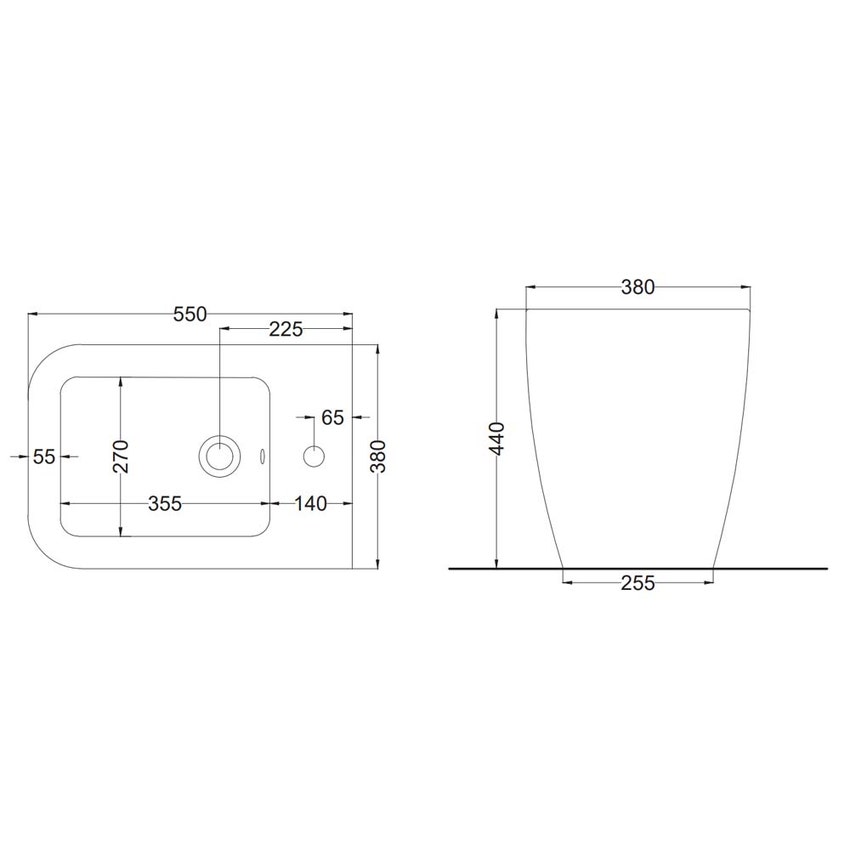 Immagine di Cielo SHUI COMFORT bidet a terra monoforo, colore bianco finitura lucido SHCOBI