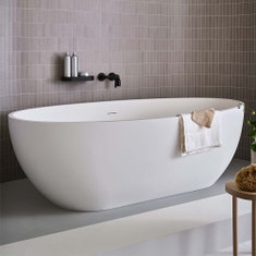 Immagine di Cielo SHUI COMFORT vasca in solid surface, con troppopieno non visibile, colore bianco finitura lucido SHCOBAT